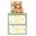 THUN - MINI CASSETTIERA CON ORSETTO IN CERAMICA