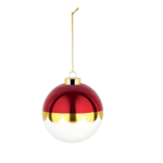 Palla di Natale Alessi con decoro rosso oro e bianco