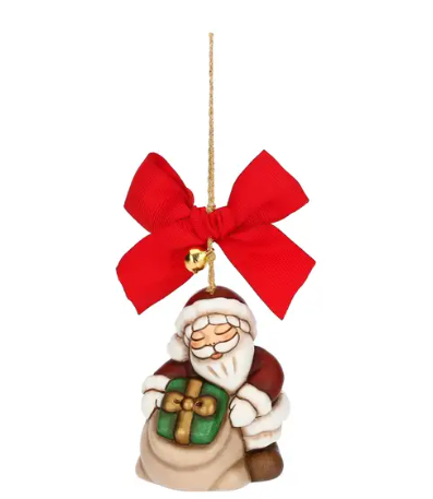 Addobbo natalizio Babbo Natale in ceramica maxi