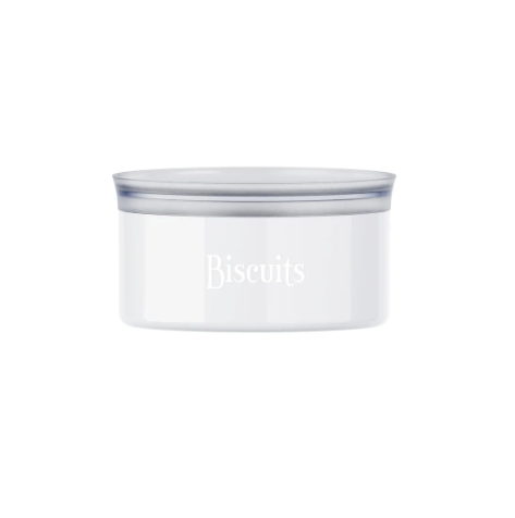Barattolo portabiscotti ovale bianco Barattolo portabiscotti ovale bianco