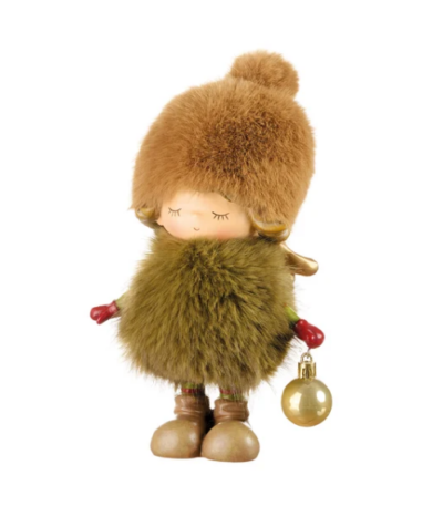 L'OCA NERA - FESTA NEL BOSCO PICCOLO - BAMBINA CON PALLINA 13X9X22H
