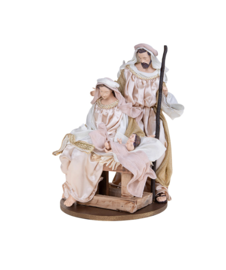 Natività Cipria in resina e tessuto