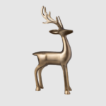 Statuetta Natale cervo oro 44 cm