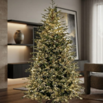 MERCURY - ALBERO DI NATALE PLAN DE CORONES H 180CM VERDE CON 2000 LUCI MICROLED 50% PE 50% PVC 744 RAMI CON SPINA
