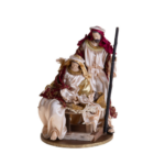 Natività rosso e oro con base di Brandani