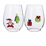 Set 2 pz bicchieri W il natale Brandani
