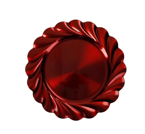 Sottopiatto onda rosso set 4 pz