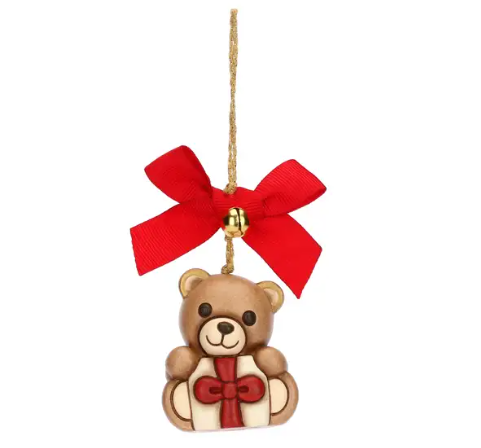 THUN - ADDOBBO NATALIZIO TEDDY IN CERAMICA PICCOLO