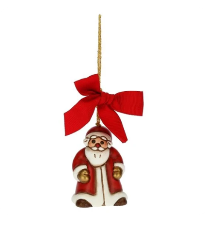 THUN - Addobbo Babbo Natale piccolo in ceramica