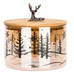 THUN - Barattolo con tappo in bamboo Bosco d'Inverno medio