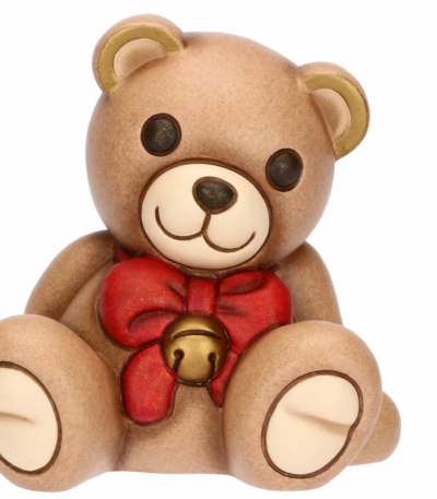 THUN - TEDDY NATALE CON FIOCCO IN CERAMICA