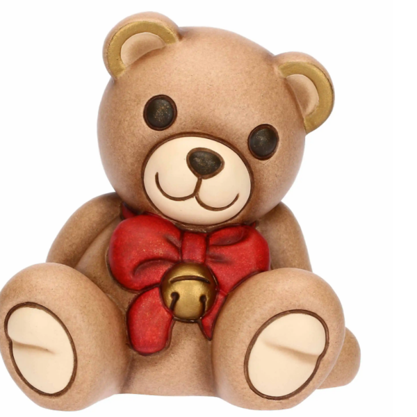 THUN - TEDDY NATALE CON FIOCCO IN CERAMICA