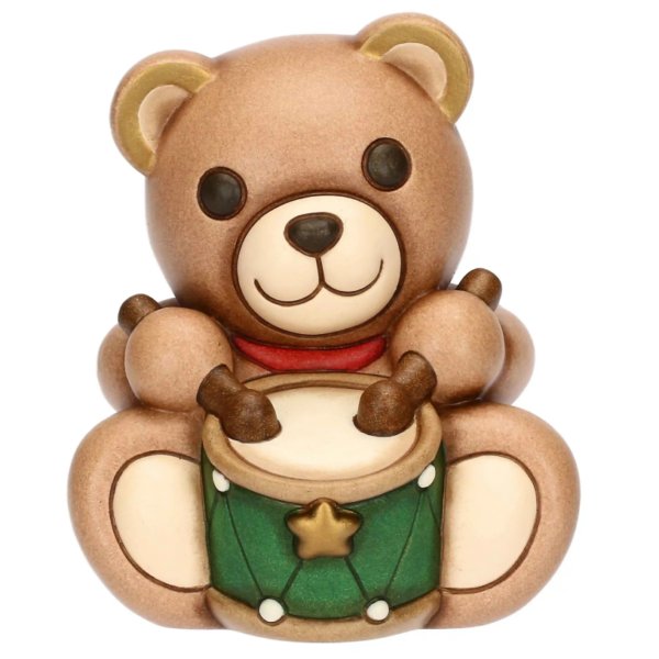 THUN - TEDDY NATALE CON TRENINO IN CERAMICA