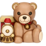 THUN - TEDDY NATALE CON TRENINO IN CERAMICA