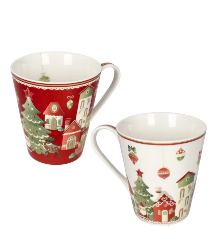 Mug villaggio in festa Set 2pz