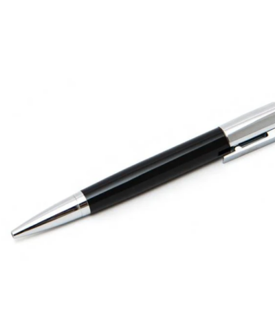 ROLLER PEN IN FIBRA DI CARBONIO nera e argento